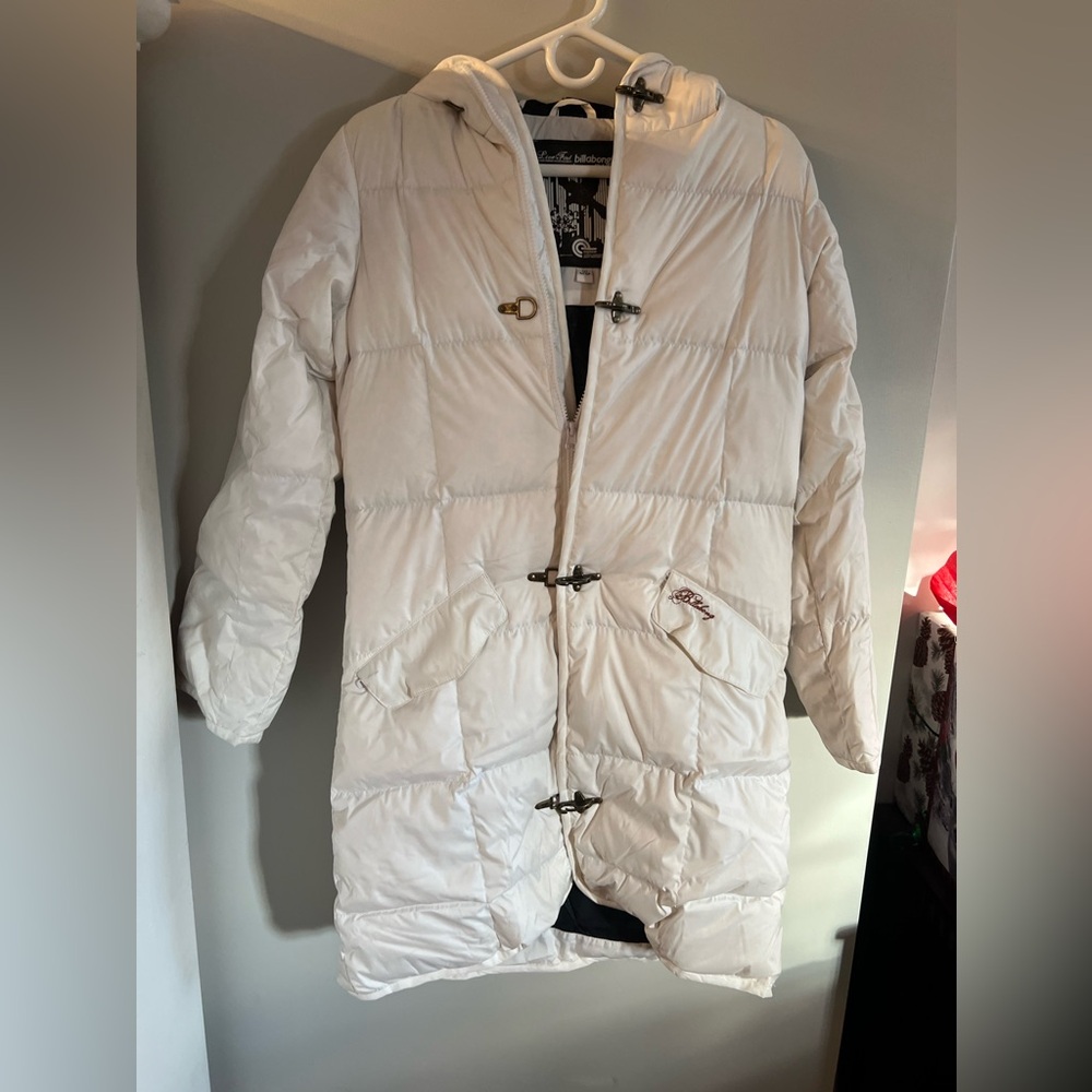 Vintage Billabong white puffer ski jacket women’s SMALL
